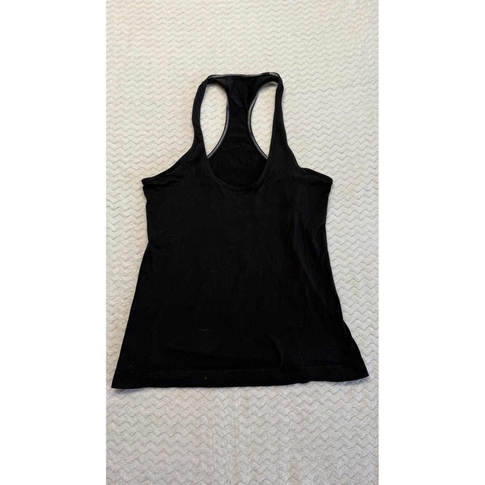 Lululemon Black Racerback Tank Top Scoop Neck Athletic Activewear Slim Fit